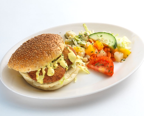 De viersprong burger kipburger