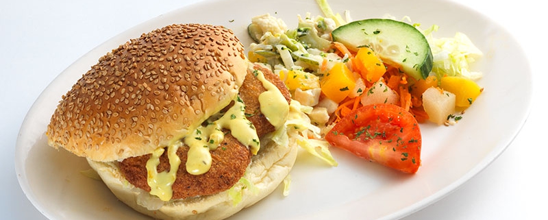 De viersprong burger kipburger