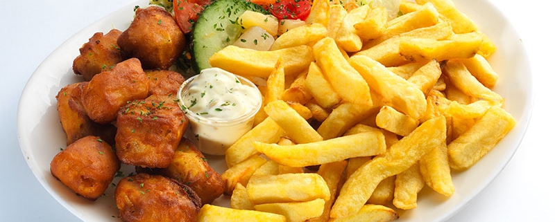 De viersprong menu kibbeling