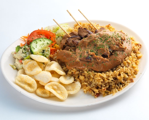De viersprong menu nasi sate