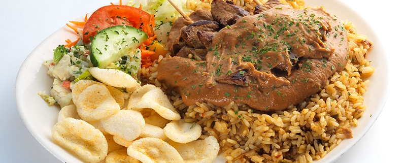 De viersprong menu nasi sate