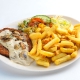 De viersprong menu schnitzel champignons